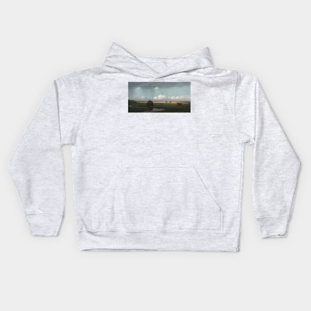 Sudden Shower, Newbury Marshes by Martin Johnson Heade Kids Hoodie by Classic Art Stall